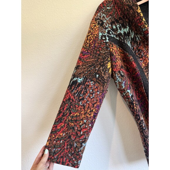 Ali Miles Women's Boho Artsy Colorful Button Front Jacket Cardigan Knit 3X - Picture 4 of 12